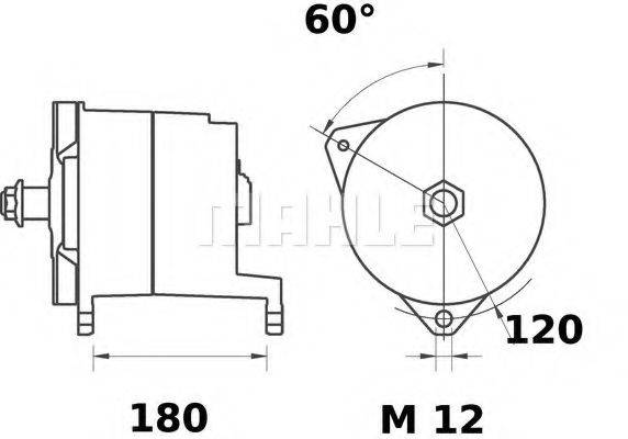 MAHLE ORIGINAL MG299 Генератор