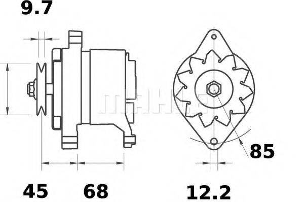 MAHLE ORIGINAL MG258 Генератор