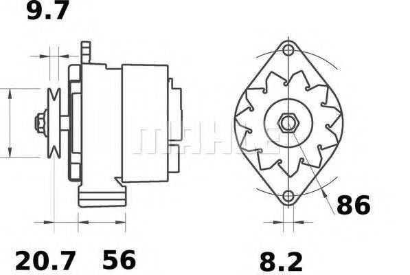 MAHLE ORIGINAL MG217 Генератор