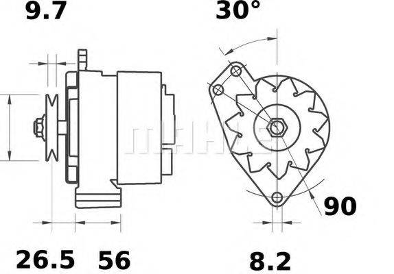 MAHLE ORIGINAL MG185 Генератор