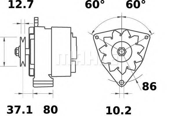 MAHLE ORIGINAL MG158 Генератор