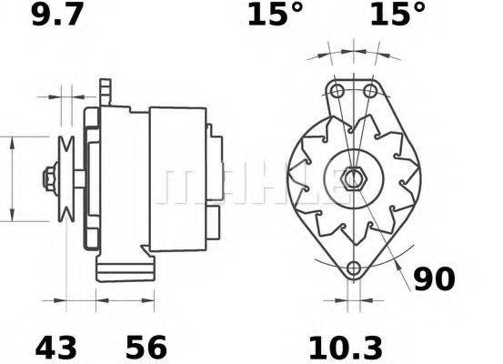 MAHLE ORIGINAL MG95 Генератор