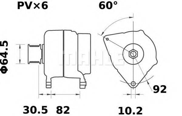 MAHLE ORIGINAL MG57 Генератор