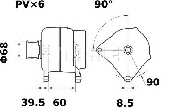 MAHLE ORIGINAL MG33 Генератор