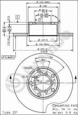 BRECO BS7042 гальмівний диск