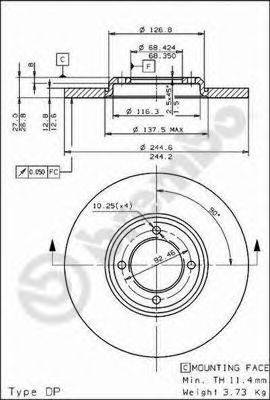 BRECO BS7061 гальмівний диск