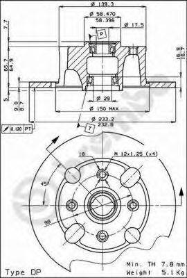 BRECO BS7086 гальмівний диск