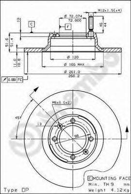 BRECO BS7156 гальмівний диск