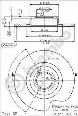 BRECO BS7164 гальмівний диск