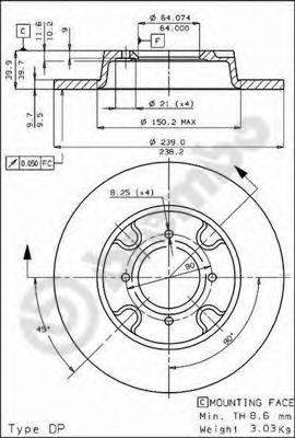 BRECO BS7265 гальмівний диск