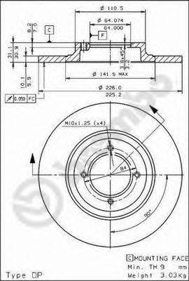 BRECO BS7267 гальмівний диск