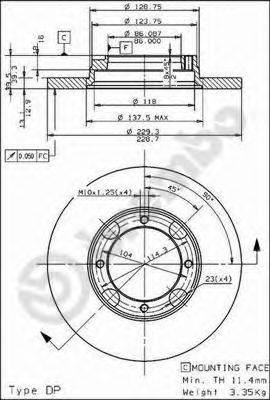 BRECO BS7366 гальмівний диск