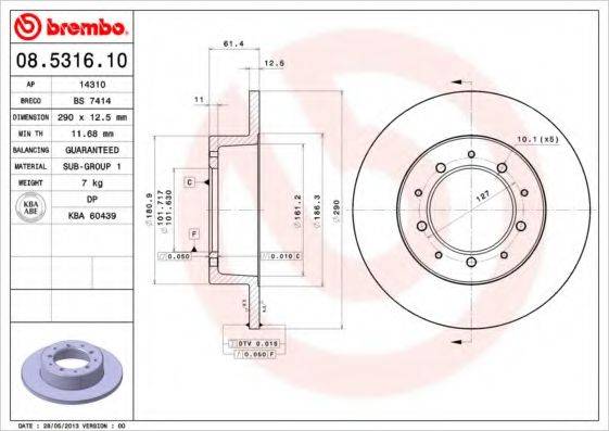 BRECO BS7414 гальмівний диск