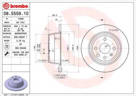 BRECO BS7431 гальмівний диск