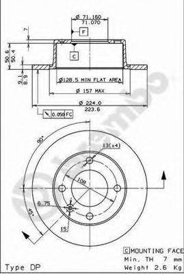 BRECO BS7456 гальмівний диск