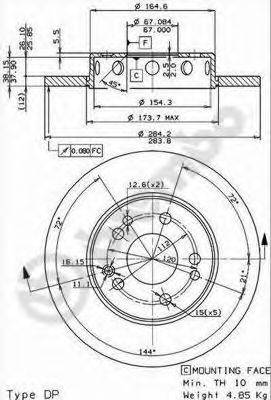 BRECO BS7565 гальмівний диск