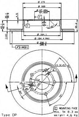 BRECO BS7640 гальмівний диск