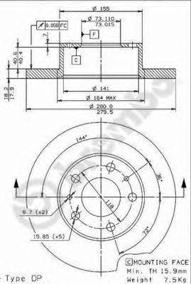 BRECO BS7652 гальмівний диск