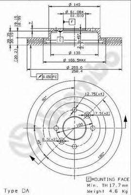 BRECO BS7876 гальмівний диск