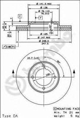 BRECO BS8090 гальмівний диск