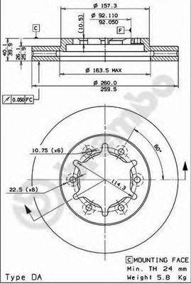 BRECO BS8382 гальмівний диск