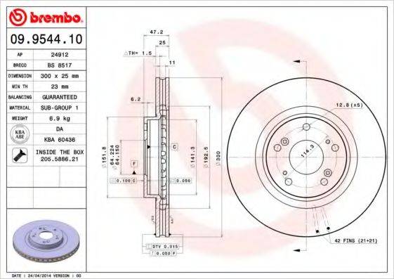 BRECO BS8517 гальмівний диск