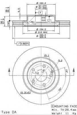 BRECO BS8696 гальмівний диск