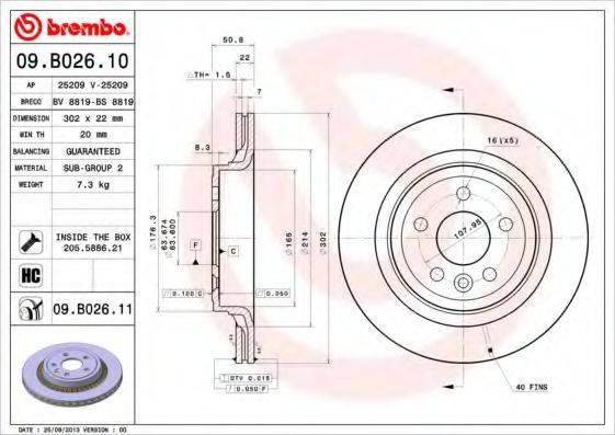 BRECO BS8819 гальмівний диск