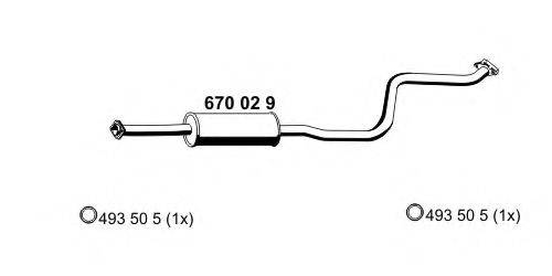 ERNST 670029 Середній глушник вихлопних газів