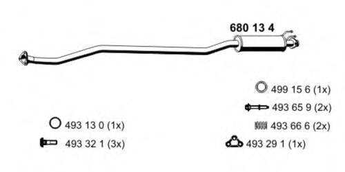 ERNST 680134 Середній глушник вихлопних газів