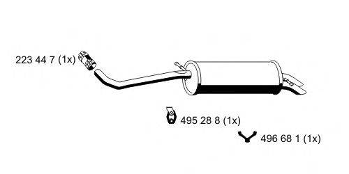 ERNST 111263 Глушник вихлопних газів кінцевий
