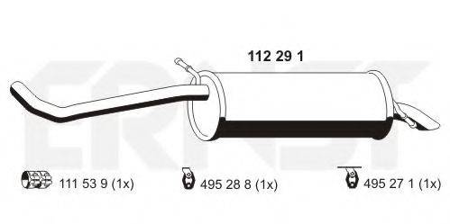 ERNST 112291 Глушник вихлопних газів кінцевий