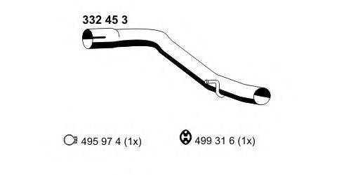 ERNST 332453 Труба вихлопного газу