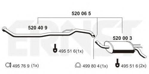 ERNST 520065 Глушник вихлопних газів кінцевий