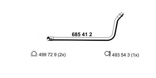 ERNST 685412 Труба вихлопного газу