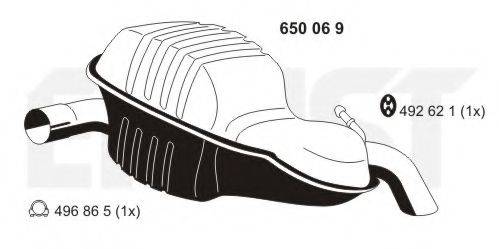 ERNST 650069 Глушник вихлопних газів кінцевий