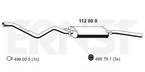 ERNST 112000 Глушник вихлопних газів кінцевий