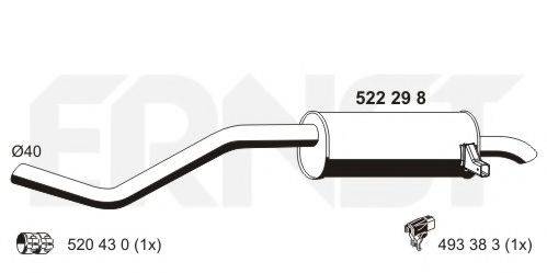 ERNST 522298 Глушник вихлопних газів кінцевий