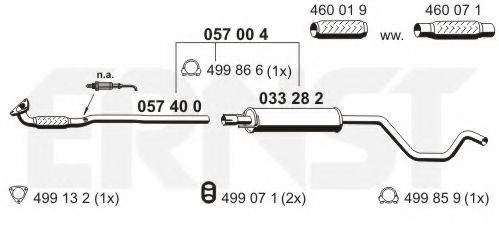 ERNST 057004 Середній глушник вихлопних газів