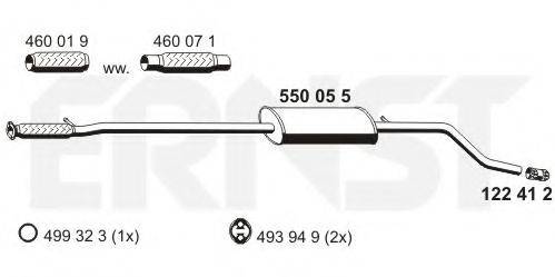 ERNST 550055 Середній глушник вихлопних газів