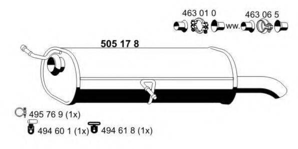 ERNST 505178 Глушник вихлопних газів кінцевий