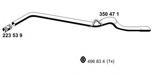 ERNST 350471 Труба вихлопного газу