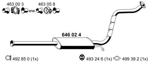 ERNST 646024 Середній глушник вихлопних газів