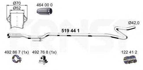 ERNST 519441 Труба вихлопного газу