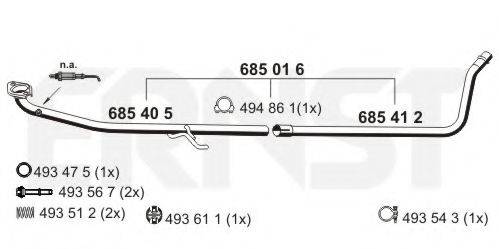 ERNST 685016 Труба вихлопного газу