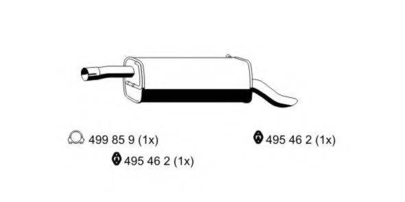ERNST 313261 Глушник вихлопних газів кінцевий