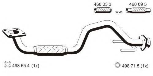 ERNST 153416 труба вихлопного газу; Ремонтна трубка, каталізатор