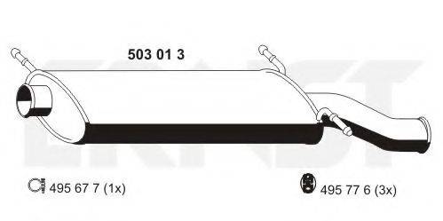 ERNST 503013 Глушник вихлопних газів кінцевий