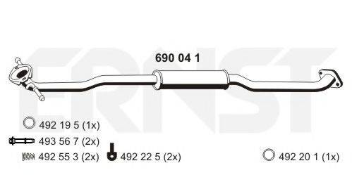 ERNST 690041 Середній глушник вихлопних газів