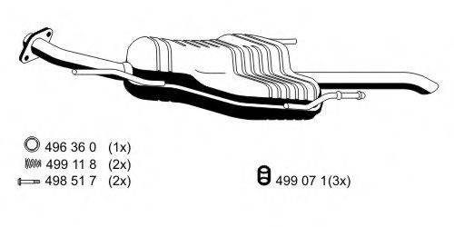 ERNST 054102 Глушник вихлопних газів кінцевий